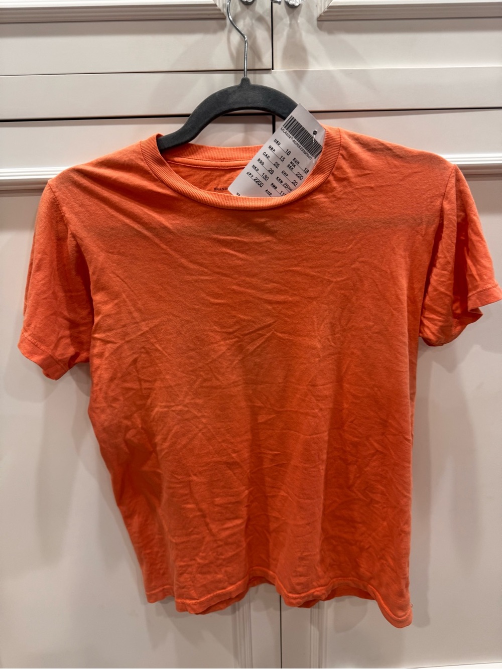 Brandy Melville Orange Crewneck Tee